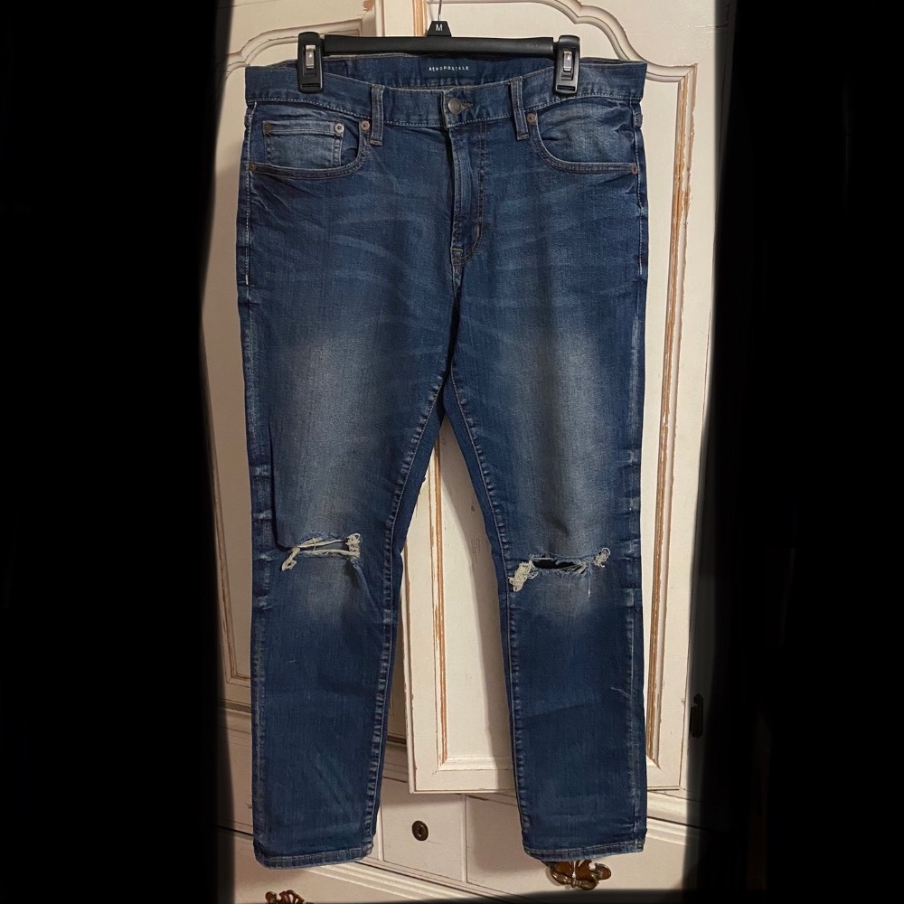 Men’s Aeropostale Skinny medium blue wash jeans 32x30